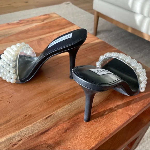 New Steve Madden Sift Pearl PVC Heels - Picture 5 of 6